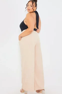 Elasticated Waist Wide Leg Trousers|In the Style