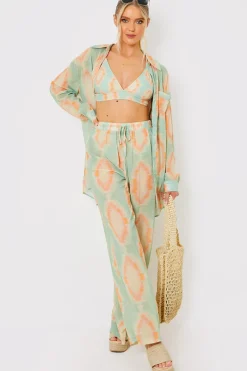 Elasticated Wide Leg Co-Ord Beach Trousers|In the Style Best