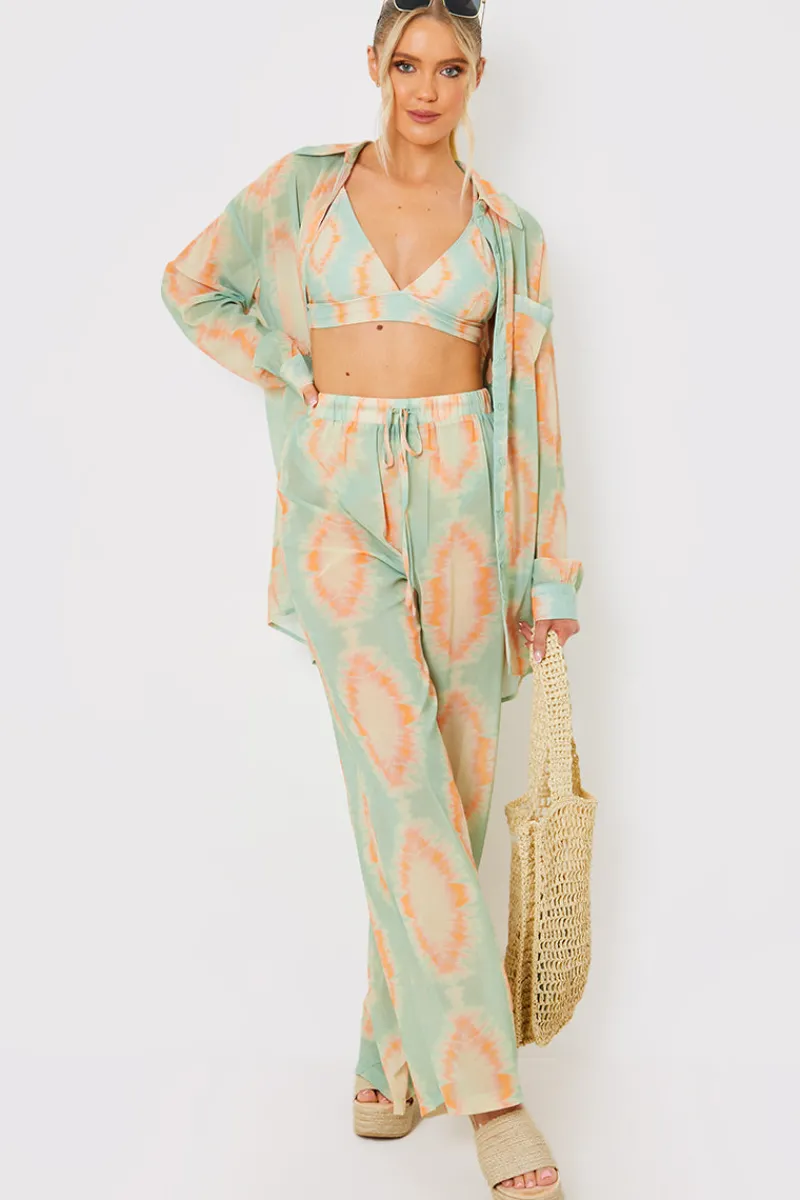 Elasticated Wide Leg Co-Ord Beach Trousers|In the Style Best