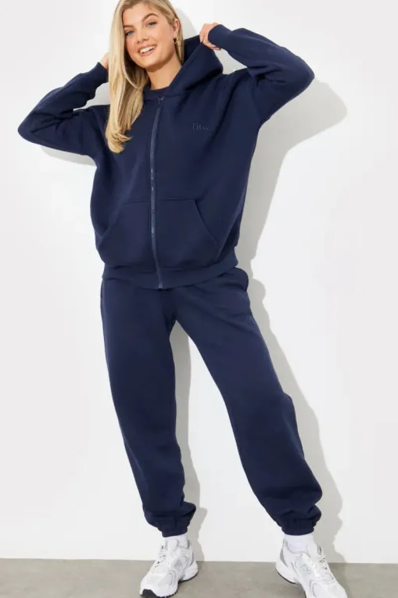 Embroidered Zip Up Jersey Jacket|In the Style Best