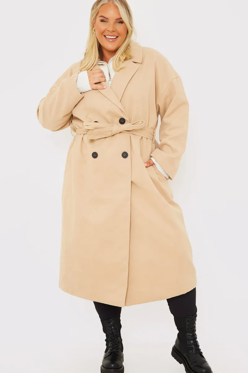 Faux Wool Belted Longline Coat|In the Style Best