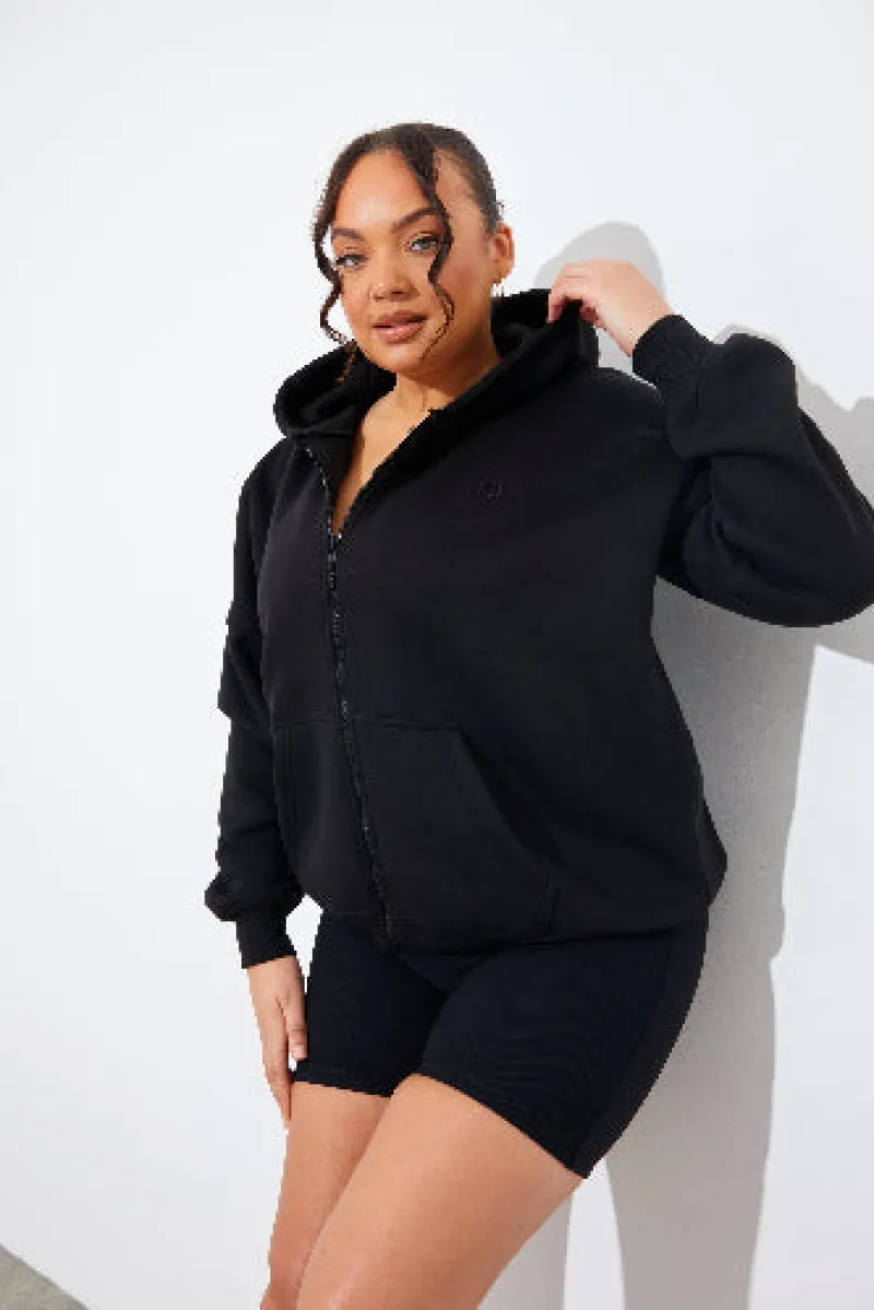 FITS EMBROIDED ZIP UP JERSEY JACKET|In the Style New