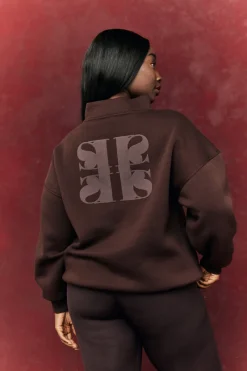 Quarter Zip Printed Sweatshirt|Fits Outlet