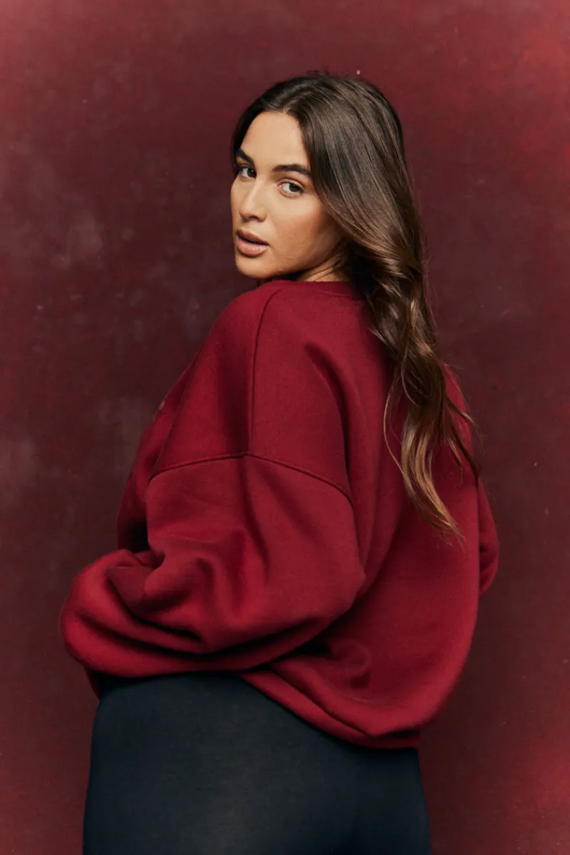 Sports Printed Crew Neck Sweatshirt|Fits