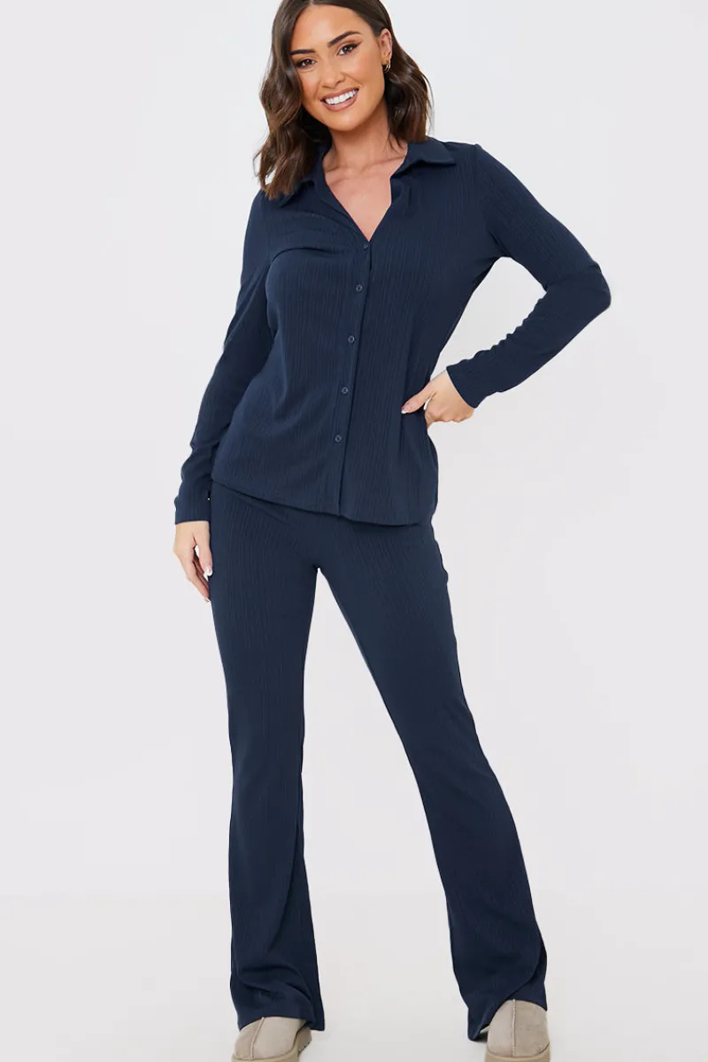 Flared Ribbed Co Ord Trouser|In the Style New