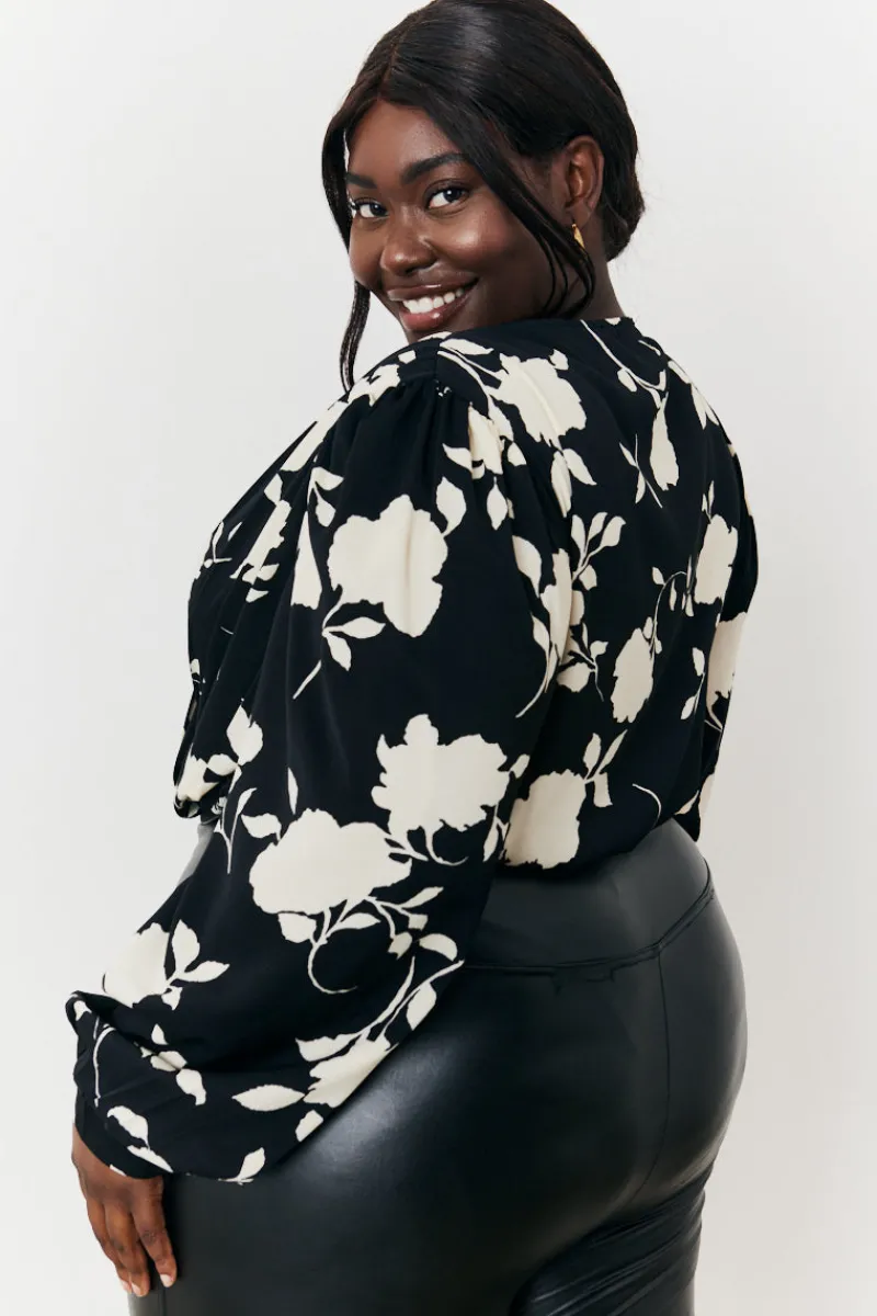 Floral Wrap Bodysuit|In The Style Outlet