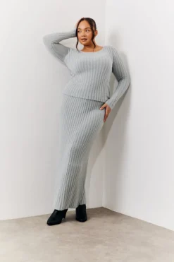Fluffy Rib Co-Ord Knitted Jumper|In The Style Hot
