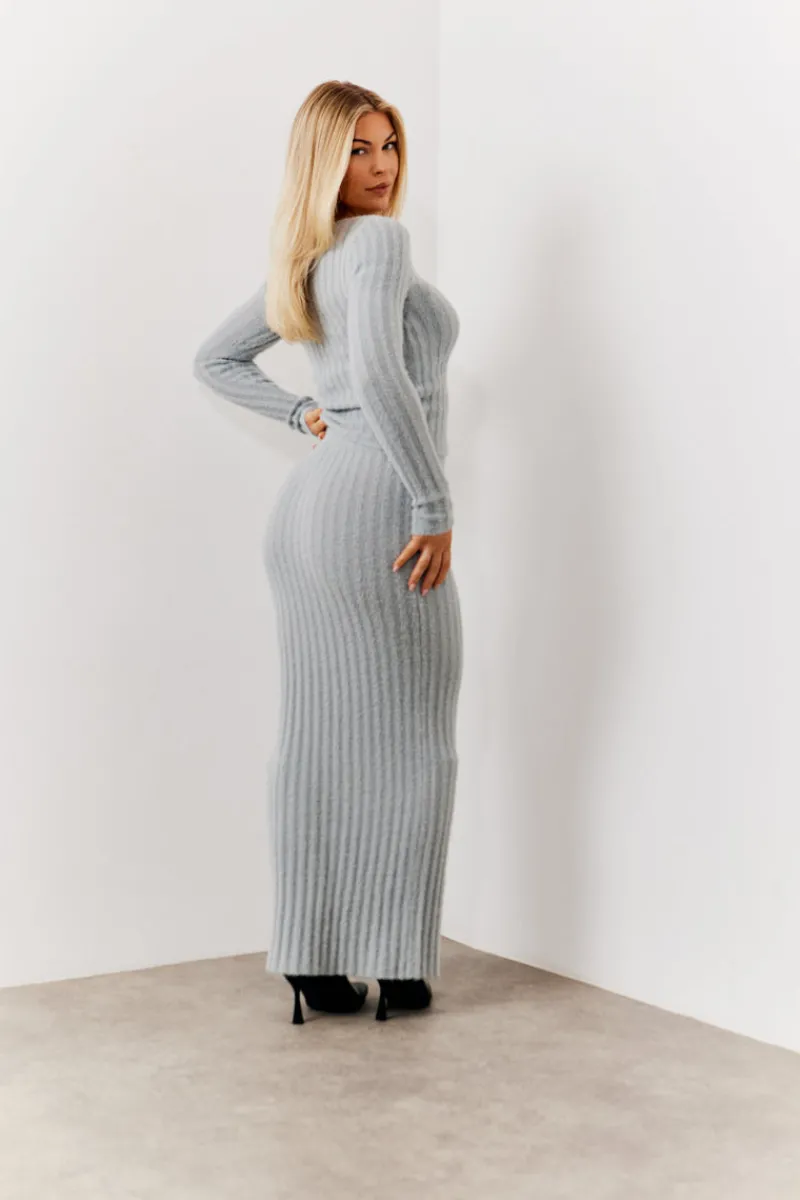 Fluffy Rib Co-Ord Midaxi Skirt|In The Style Sale