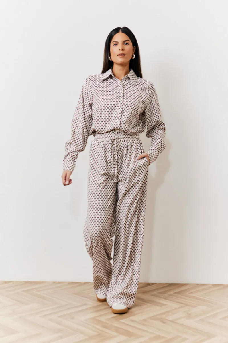 Geo Printed Relaxed Shirt|In the Style Hot