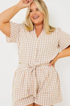 Gingham Short Sleeve Shirt|In the Style