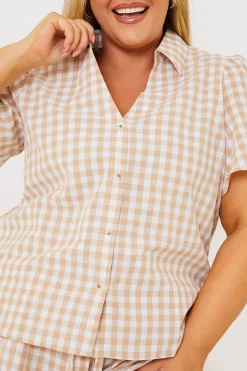 Gingham Short Sleeve Shirt|In the Style