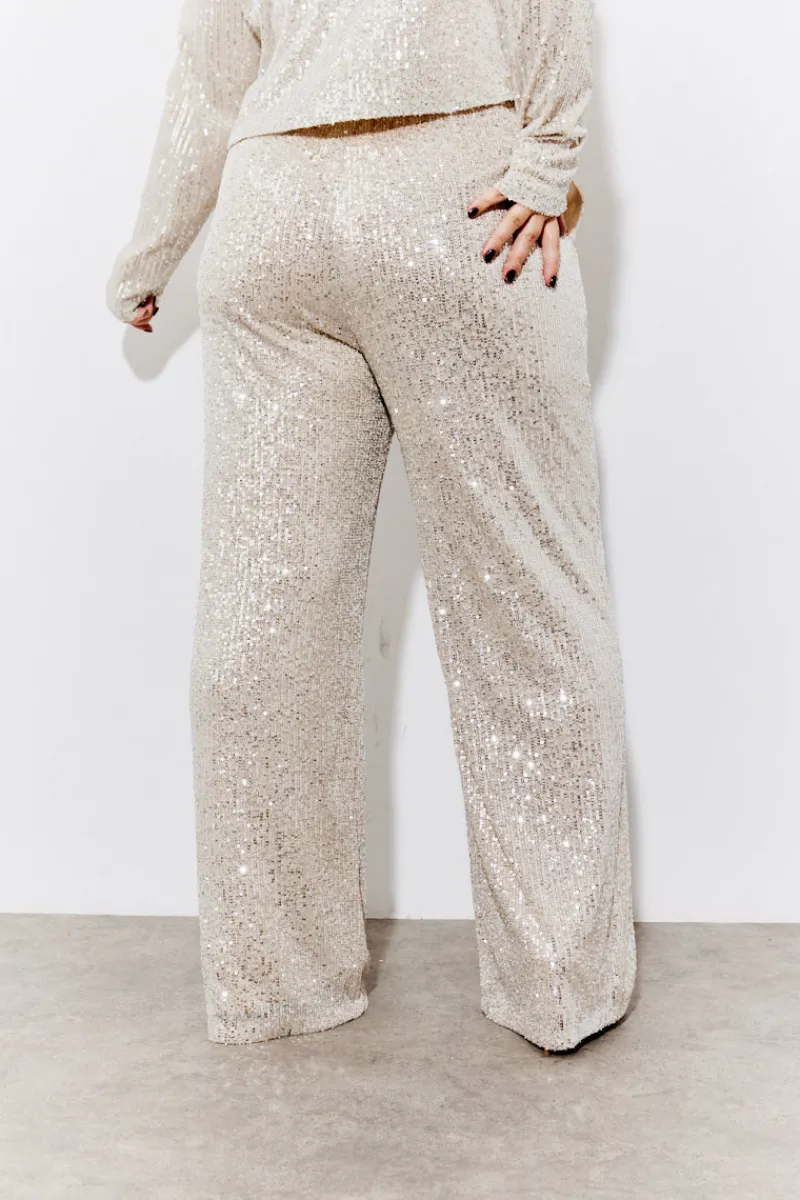 Sequin Wide Leg Trouser|In the Style Best
