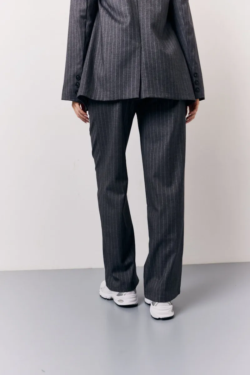 Pinstripe Wide Leg Tailored Trouser|In the Style Sale