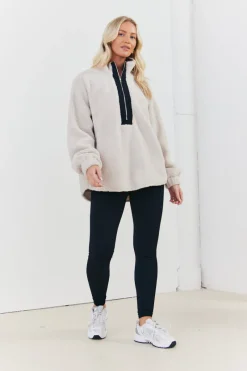 Half Zip Borg Pull Over Jacket|In the Style Hot