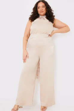 Halter Neck Wide Leg Jumpsuit|In the Style Discount