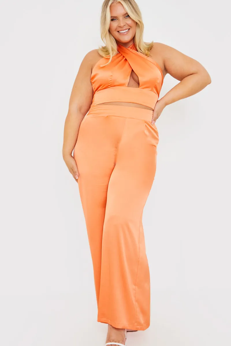 Halterneck Cross Over Top|In The Style Clearance
