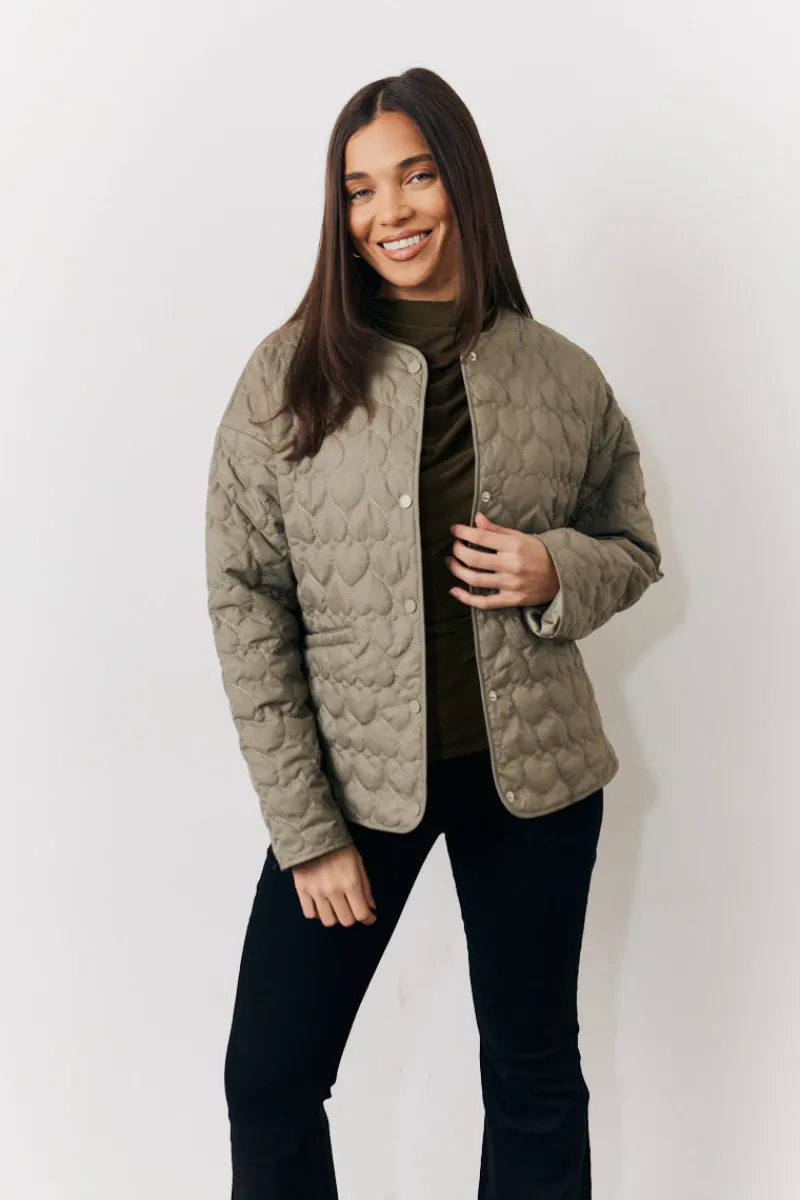 Heart Quilted Lightweight Jacket|In the Style