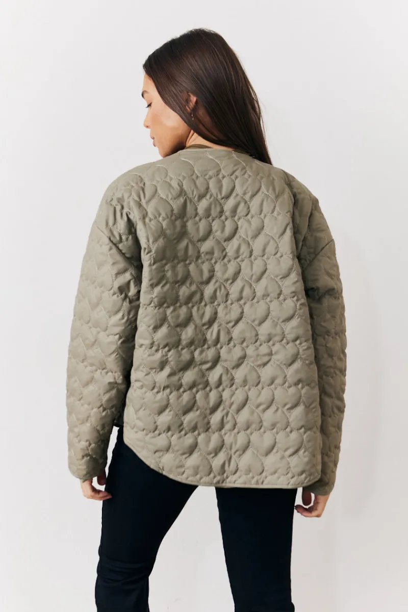 Heart Quilted Lightweight Jacket|In the Style