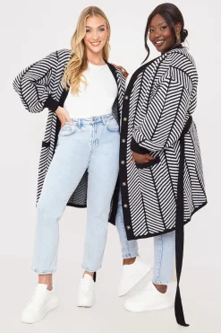 Herringbone Belted Cardigan|In the Style Best