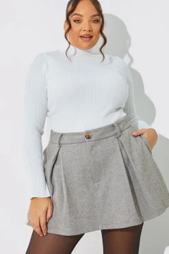 Herringbone Check Pleated Skort|In the Style Outlet