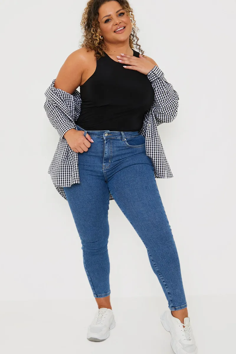 High Waisted Stretch Skinny Jeans|In the Style Outlet