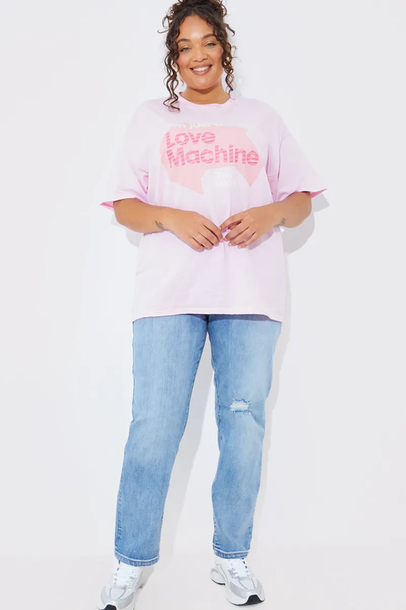 I'm Just a Love Machine' Slogan T-Shirt|In The Style Hot