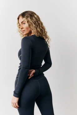 Contrast Piping Long Sleeve Co-Ord Top|Fits Online