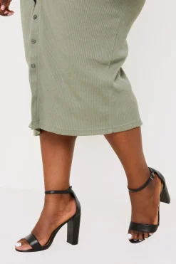 Leather Look Barely There Heels|In The Style New