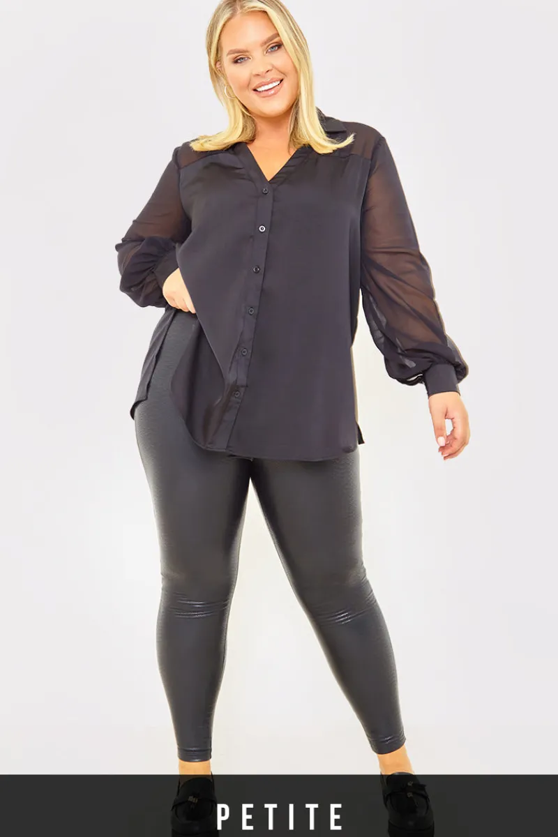Leather Look Snake Leggings|In the Style Best