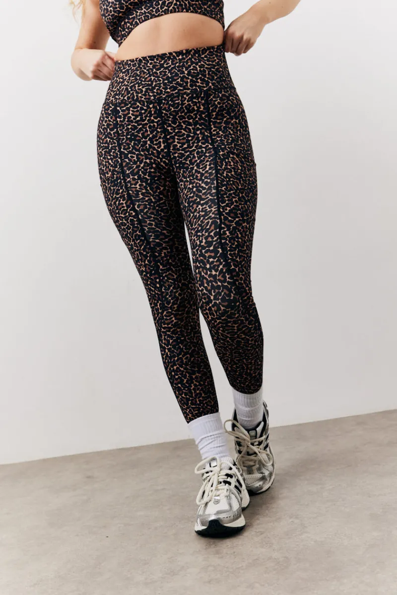 Leopard Print High Waisted Co-Ord Leggings|In The Style New