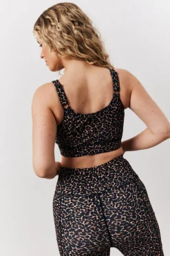 Leopard Print Racer Back Sports Co-Ord Bra|In The Style