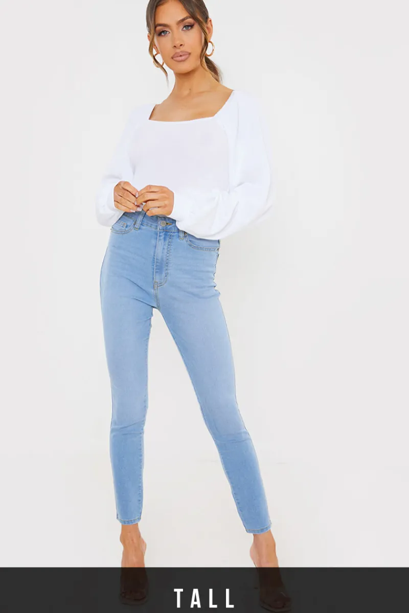 Light Wash Skinny Jeans|In the Style Online