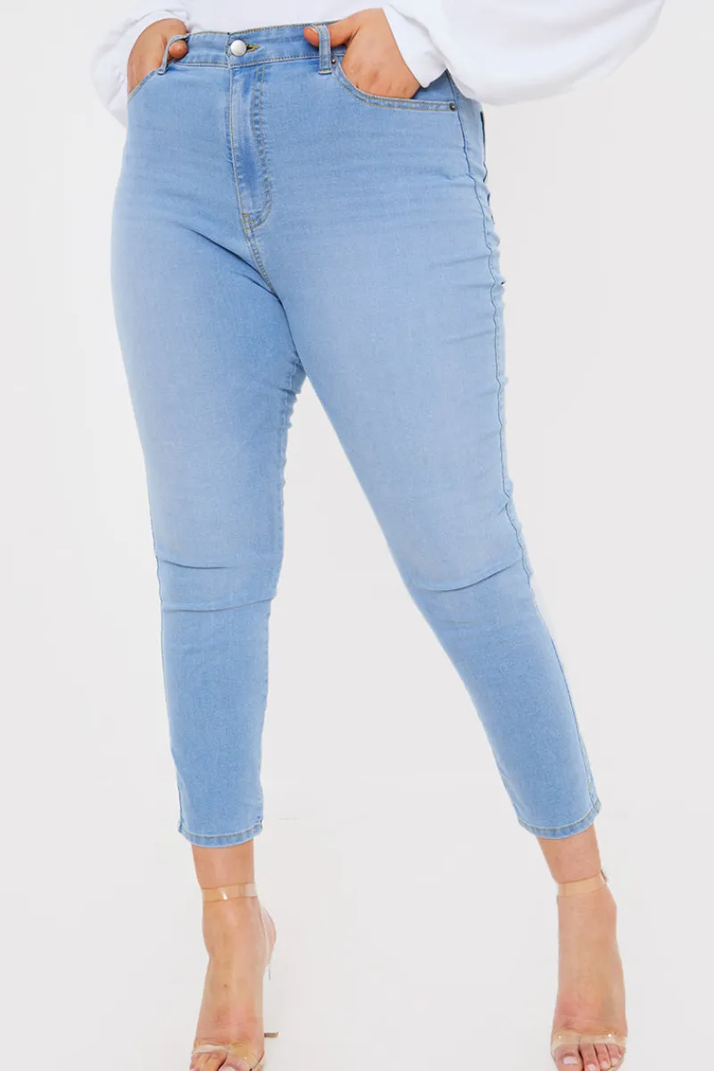 Light Wash Skinny Jeans|In the Style Online