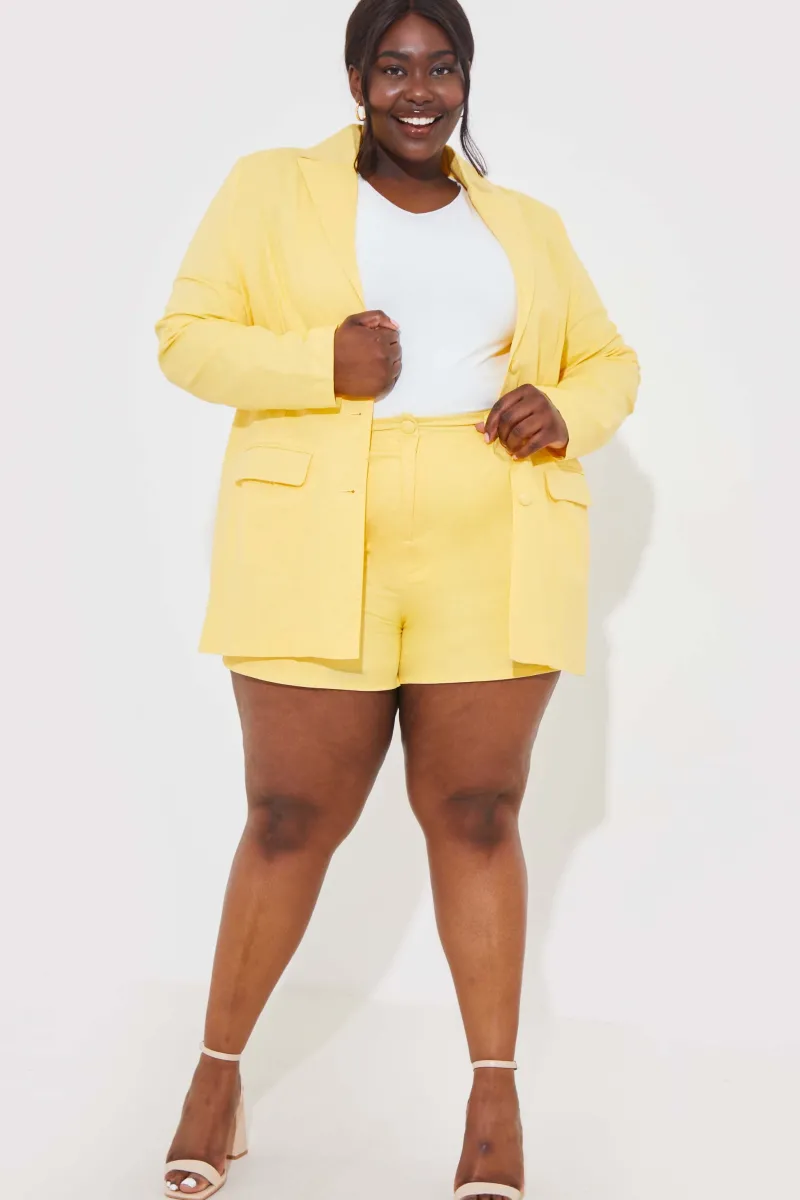 Linen Look Co-Ord Blazer|In the Style Hot