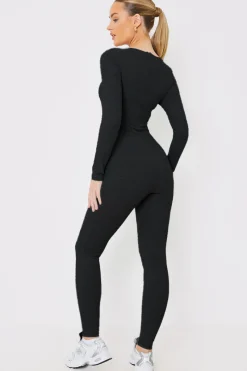 Long Sleeve Scoop Neck Unitard|In the Style Hot