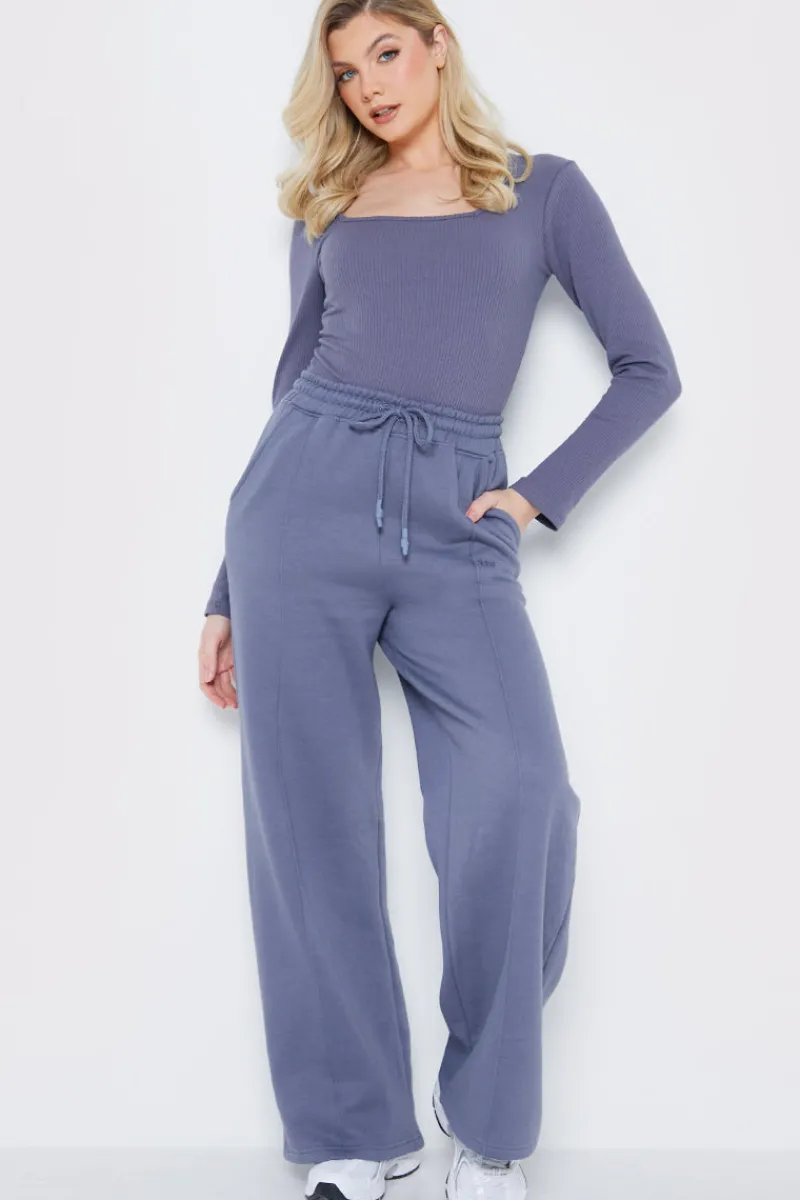 Long Sleeved Ribbed Square Neck Bodysuit|In The Style Discount