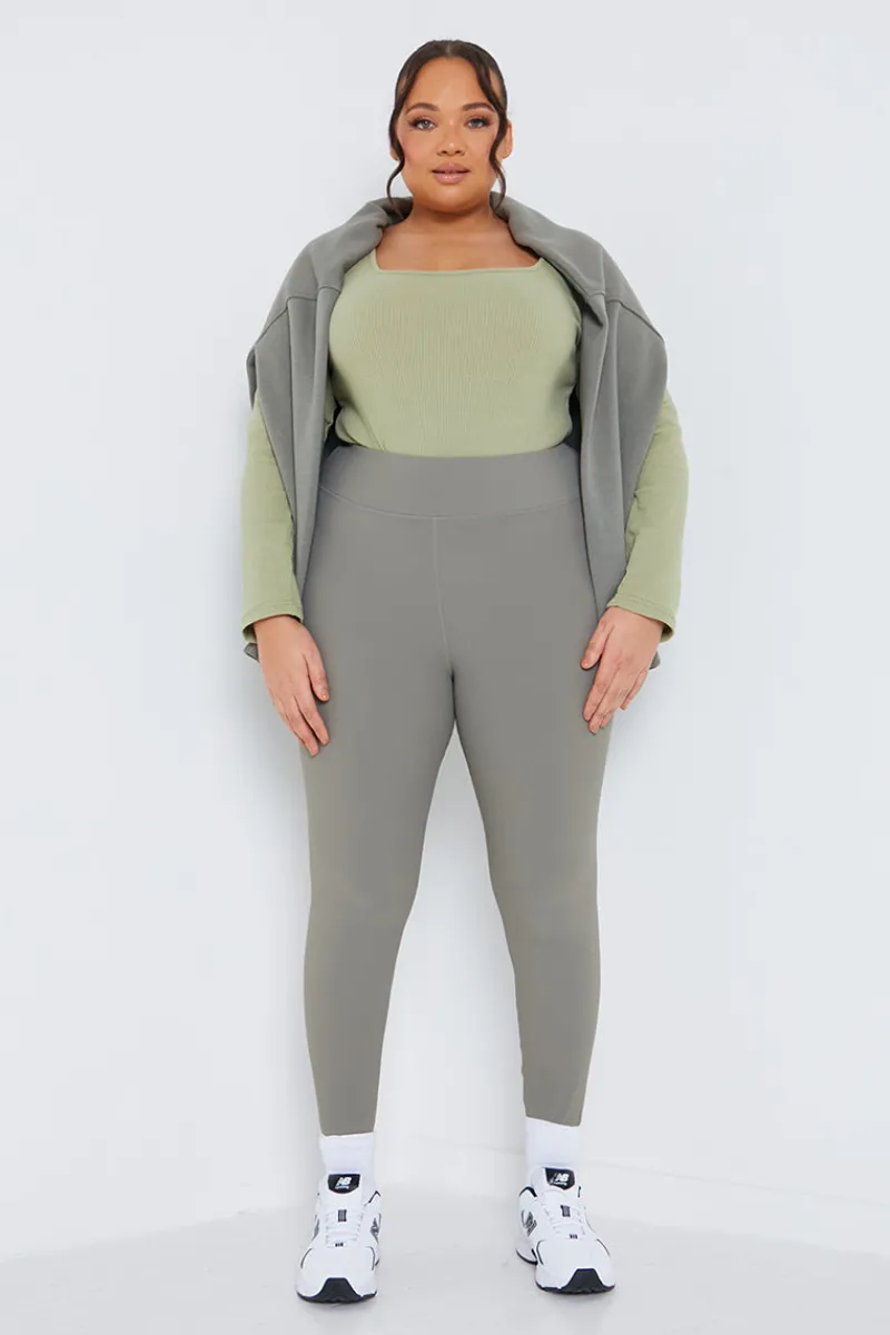 Long Sleeved Ribbed Square Neck Bodysuit|In The Style Discount