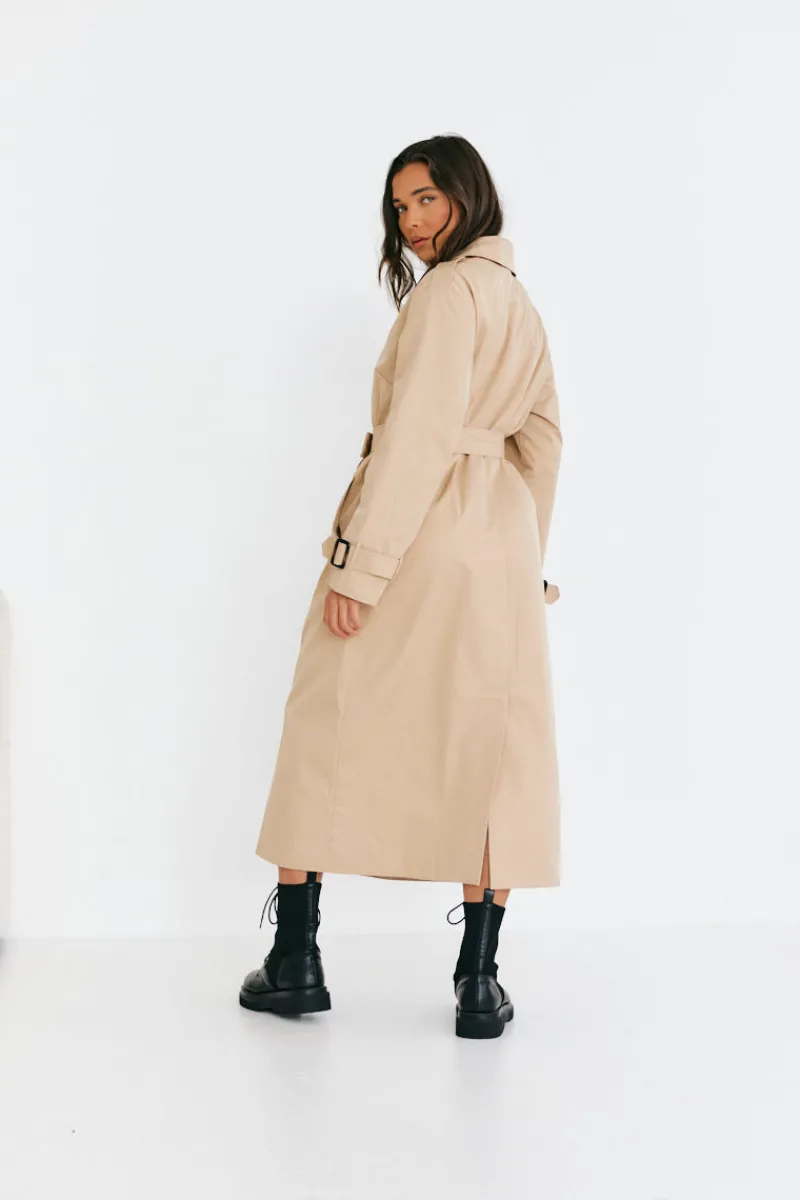 Longline Trench Coat|In The Style Outlet