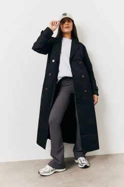 Longline Trench Coat|Fits Best