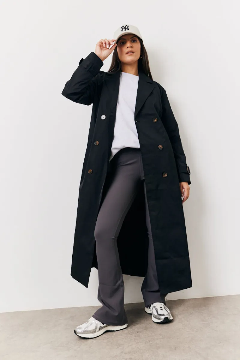 Longline Trench Coat|Fits Best