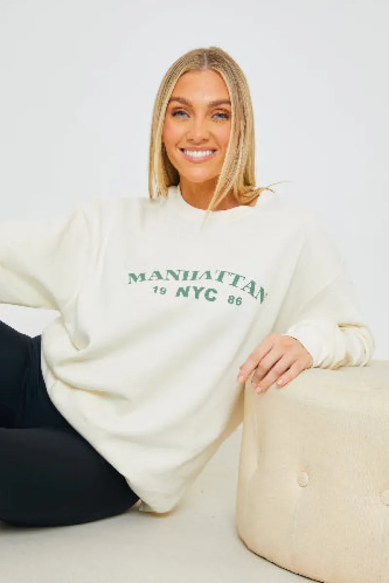 Manhattan Slogan Sweater|In the Style Clearance