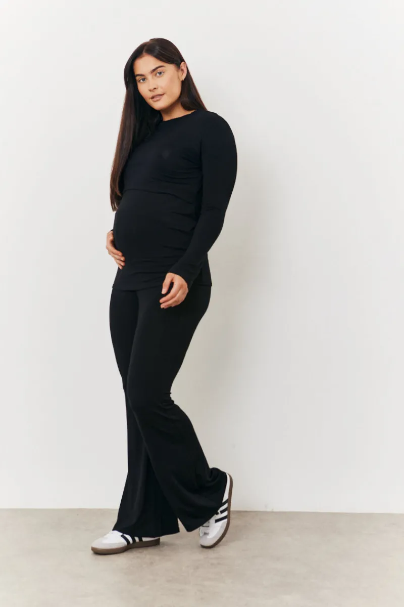 Maternity Kick Flare Leg Trouser|In the Style Best