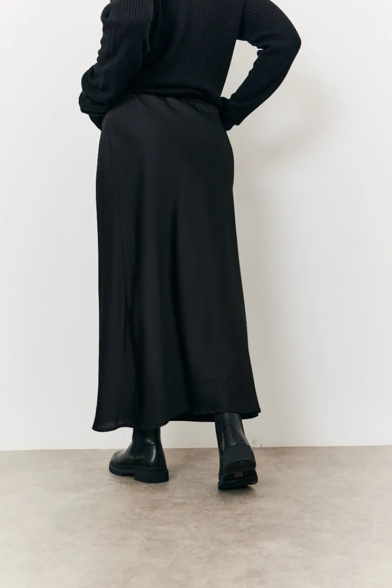 Maternity Satin Slip Midaxi Skirt|In the Style