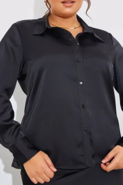 Matte Satin Blouse|In The Style Clearance