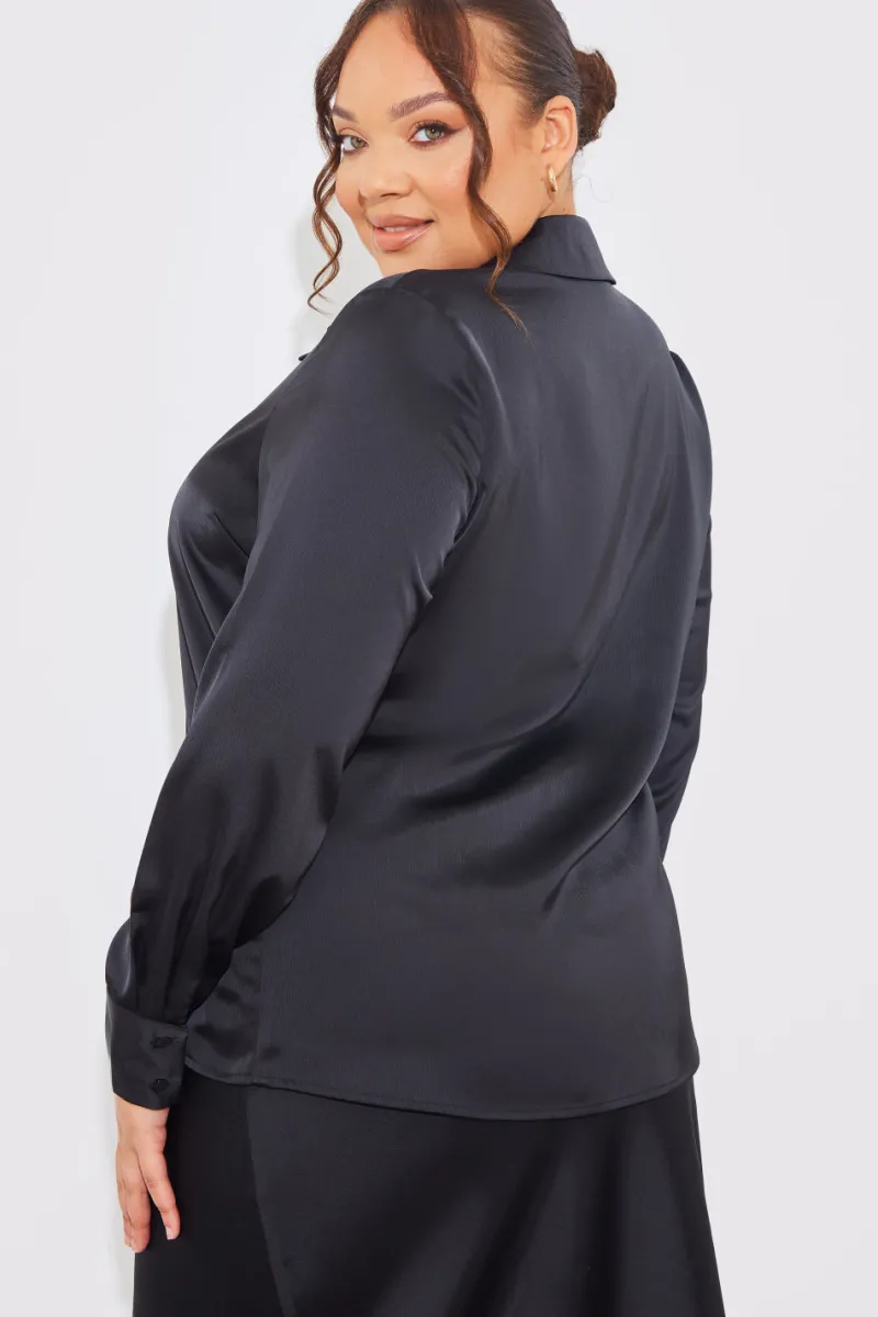 Matte Satin Blouse|In The Style Clearance