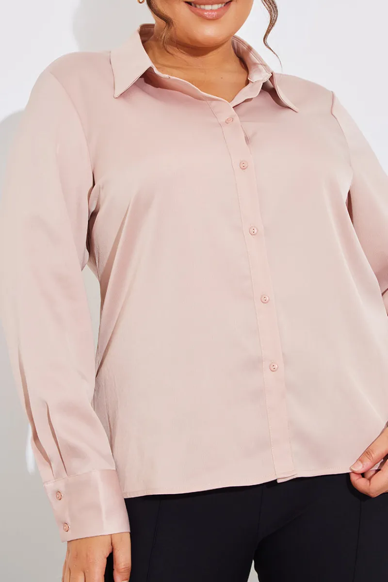 Matte Satin Blouse|In The Style Clearance
