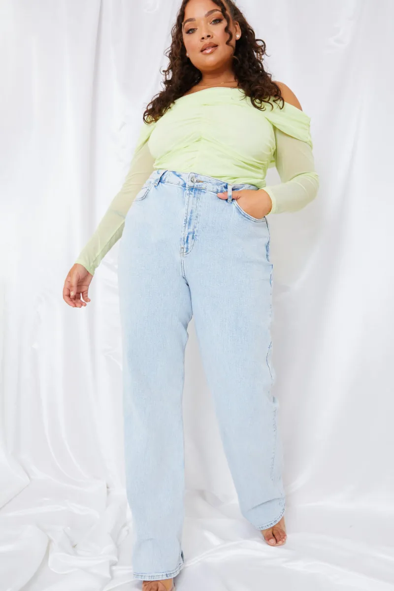Mesh Bardot Top|In the Style Online