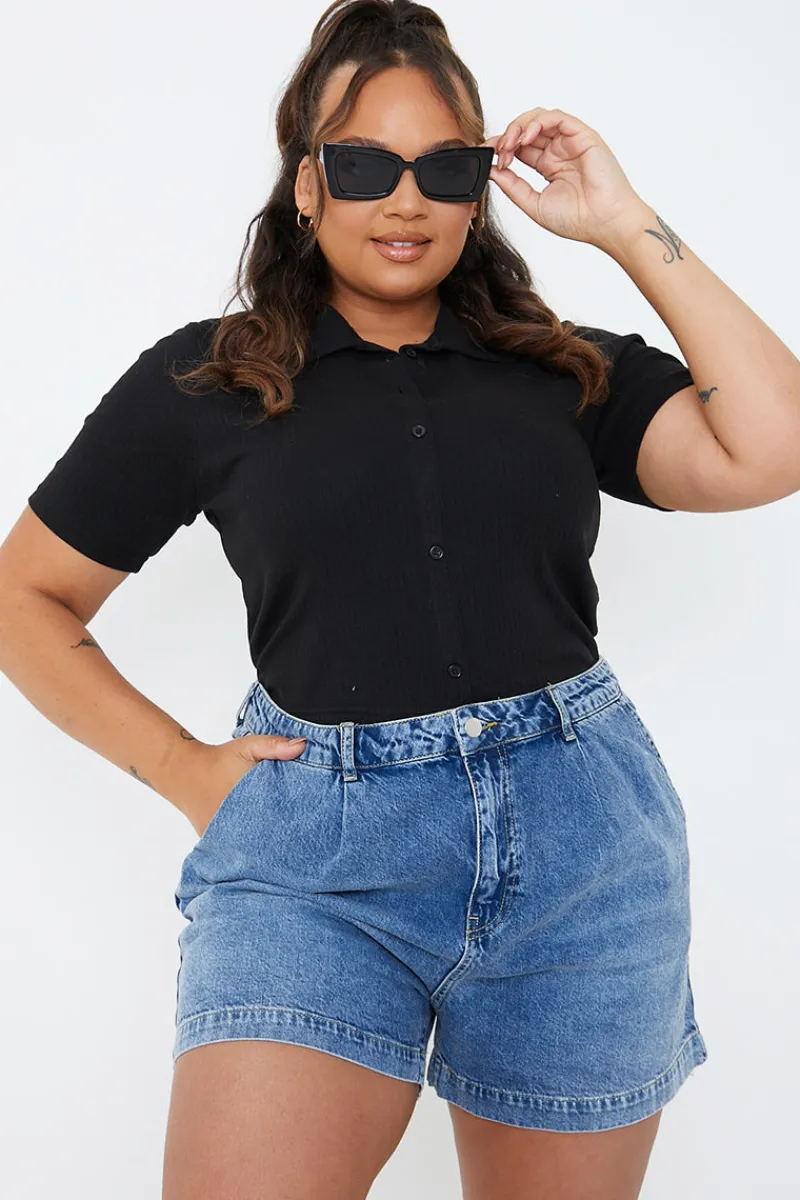 Mid Wash Denim Shorts|In The Style Best