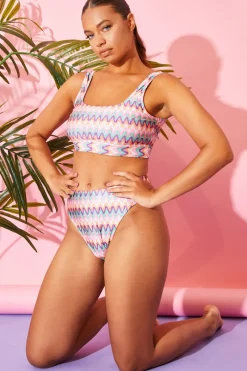 Zig Zag High Waisted Bikini Bottoms|Billie Faiers Online