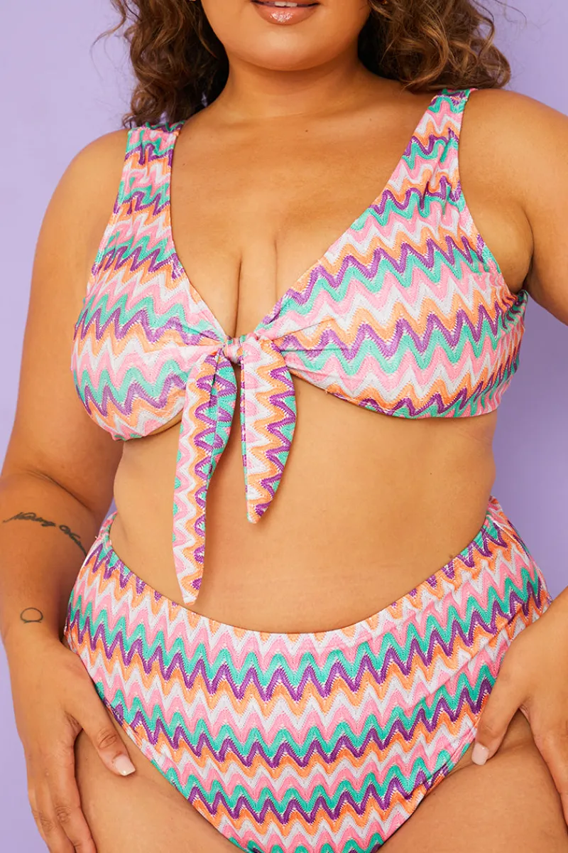 Zig Zag High Waisted Bikini Bottoms|Billie Faiers Online